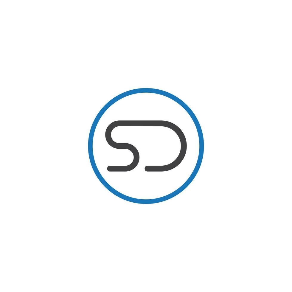 Brief sd Logo Symbol Design Vorlage vektor