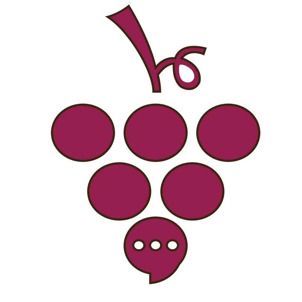 vin chatt design logotyp vektor