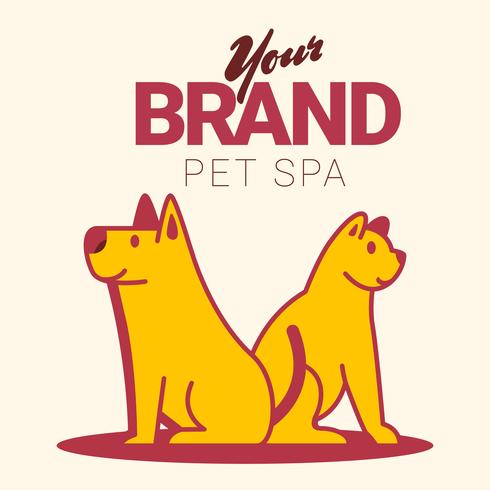 pet shop logotyp vektor