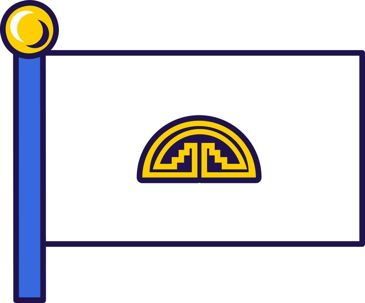 Gliederung Flagge andean Gemeinschaft Fahnenstange Flagge Banner vektor