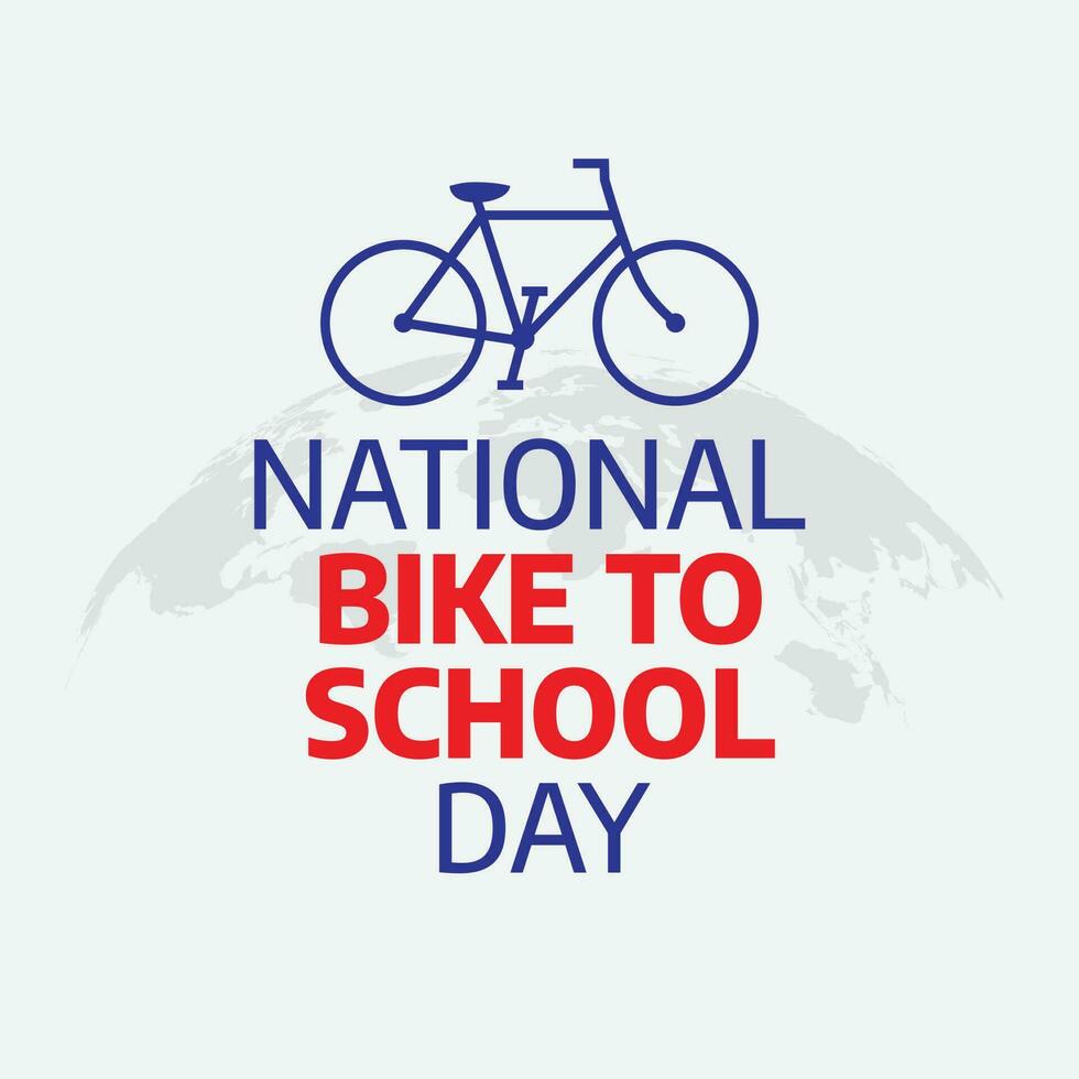 nationell cykel till skola dag design mall för firande. nationell cykel till skola dag vektor design. cykel vektor design. cykel till skola. värld cykel dag. platt design.