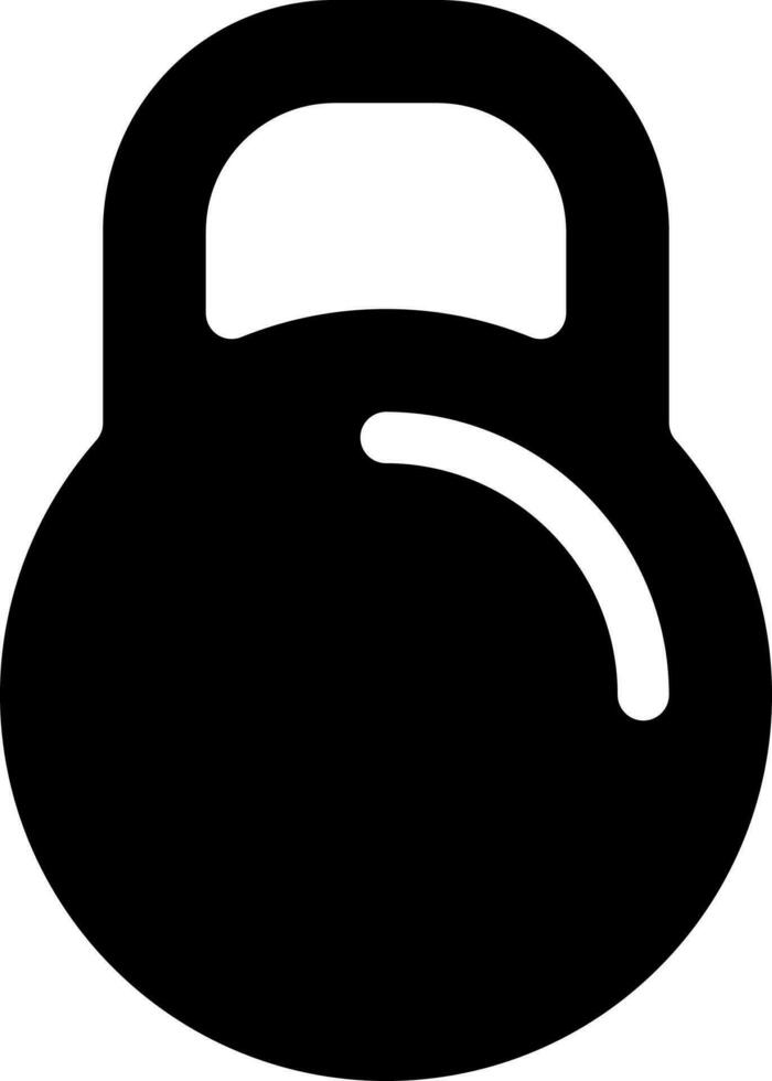 Kettlebell schwarz Glyphe ui Symbol. Sport Ausrüstung speichern. e Handel. Sport Werkzeug. Benutzer Schnittstelle Design. Silhouette Symbol auf Weiß Raum. solide Piktogramm zum Netz, Handy, Mobiltelefon. isoliert Vektor Illustration