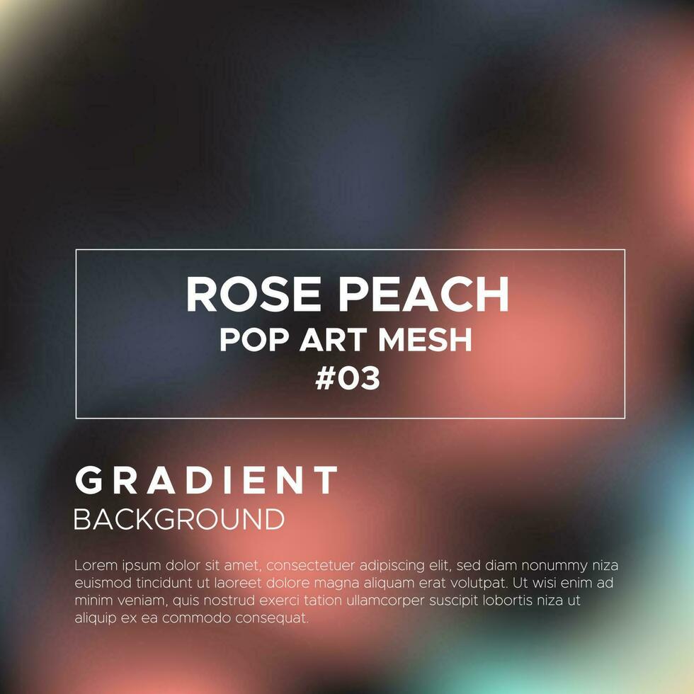 Rose Pfirsich Pop Kunst Gradient Gittergewebe Hintergrund vektor