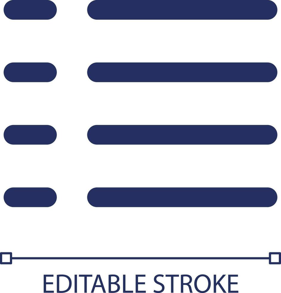 Wiedergabeliste rgb Farbe ui Symbol. Reihenfolge von Video und Audio- Dateien. Media Player Schnittstelle. einfach Linie Element. gui, ux Design zum Handy, Mobiltelefon App. Vektor isoliert Piktogramm. editierbar Schlaganfall