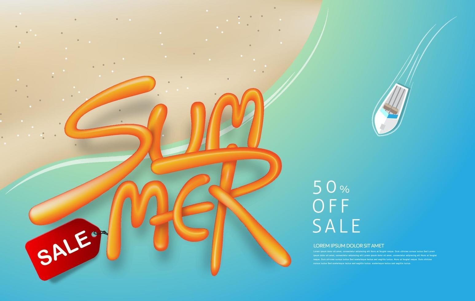 Sommer Verkauf Poster Banner Hintergrundvorlage vektor