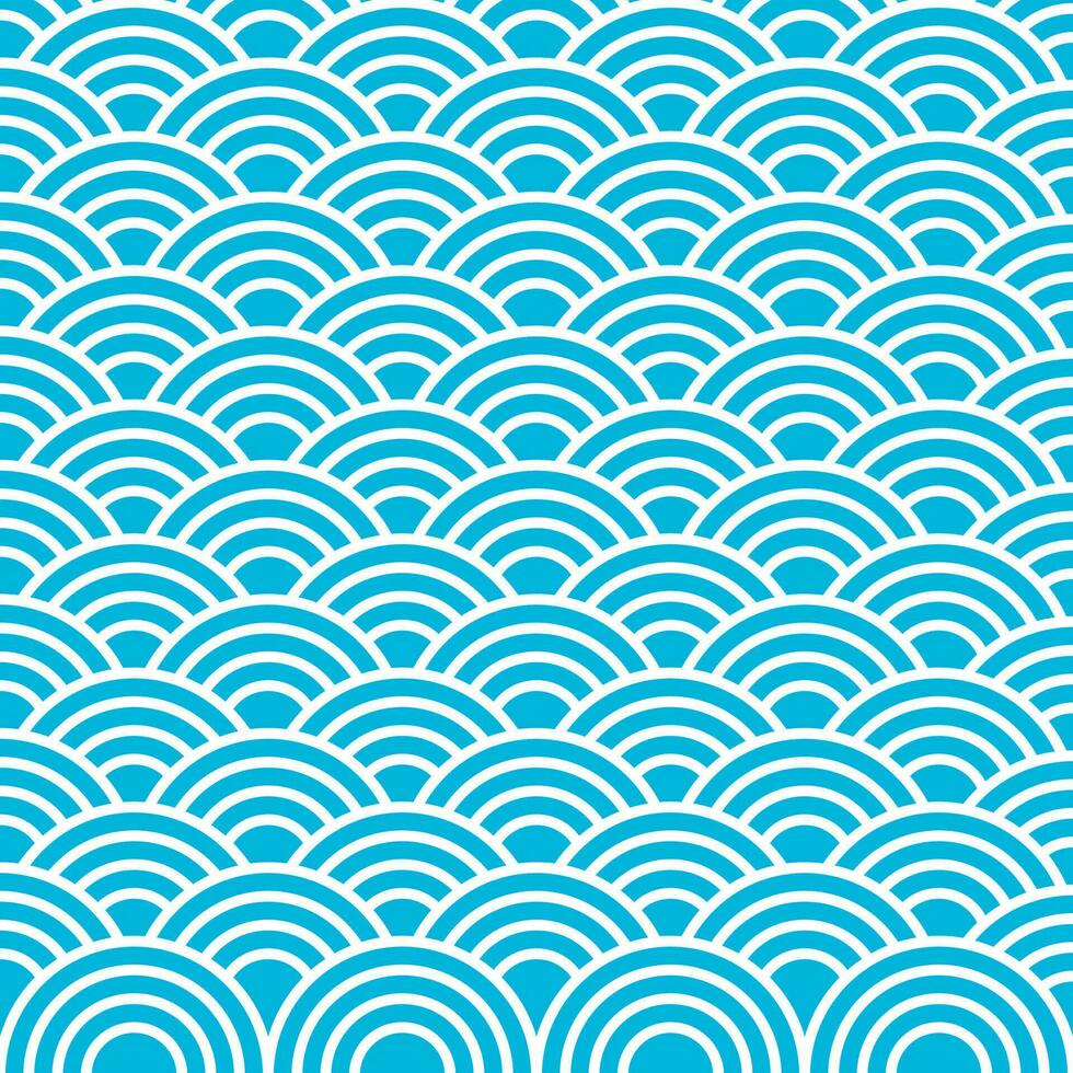 bakgrund av blå japansk Vinka mönster. vektor
