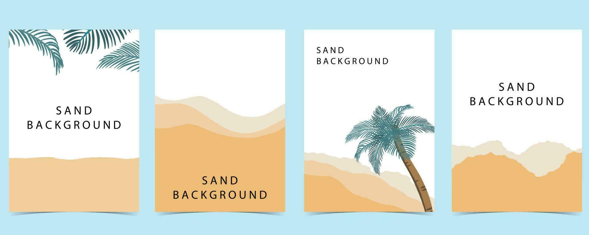 Strand Postkarte mit Sonne, Meer und Himmel auf weiß Hintergrund vektor