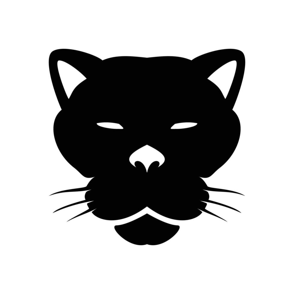 schwarz Panther Silhouette Design. wild groß Katze Logo, Zeichen und Symbol. vektor