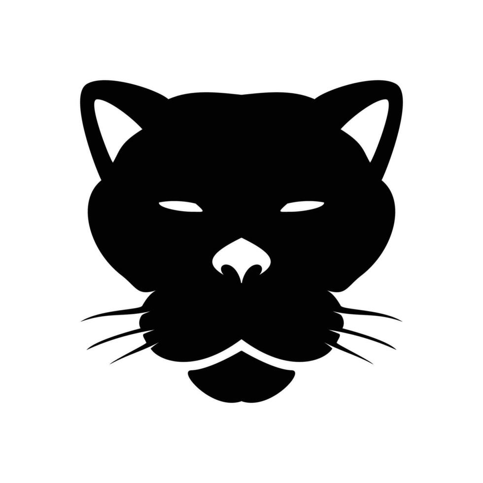 svart panter silhuett design. vild stor katt logotyp, tecken och symbol. vektor