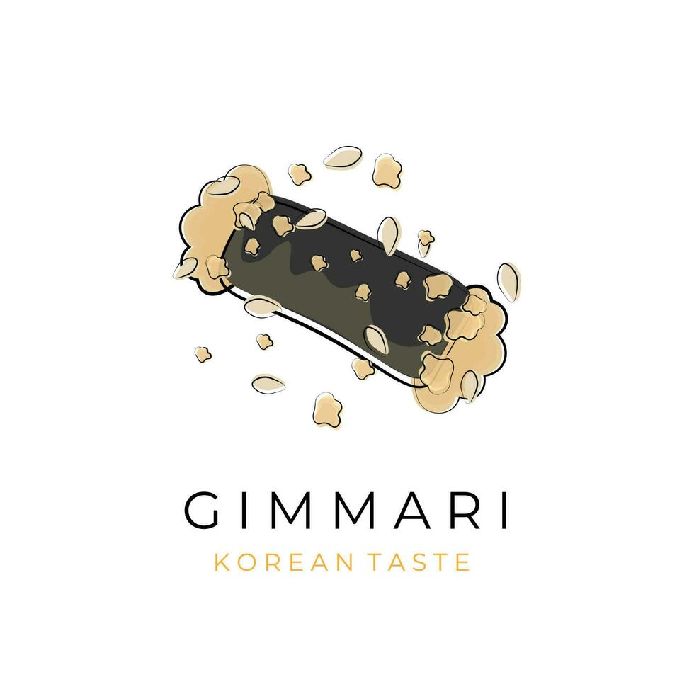 Koreanisch Snack gimmari Kimmari Illustration Logo vektor