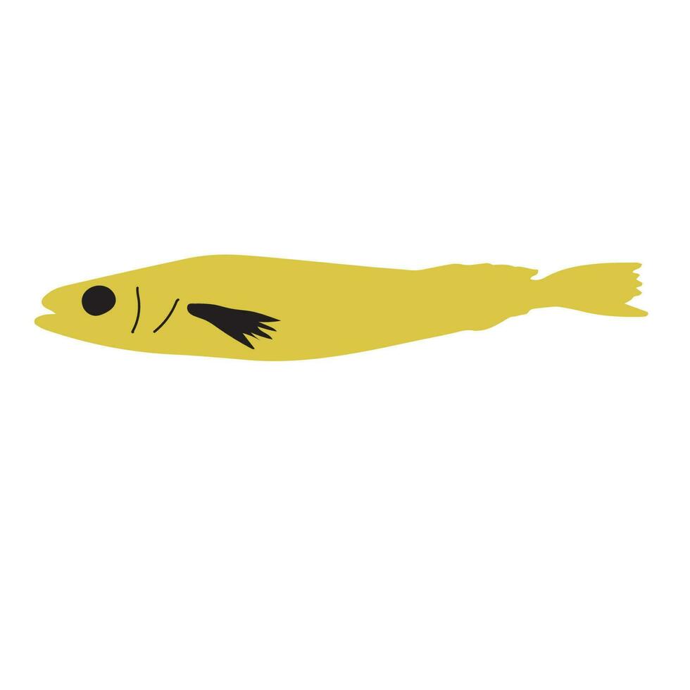 söt silhuett fisk vektor illustration ikon. tropisk fisk, hav fisk, akvarium fisk