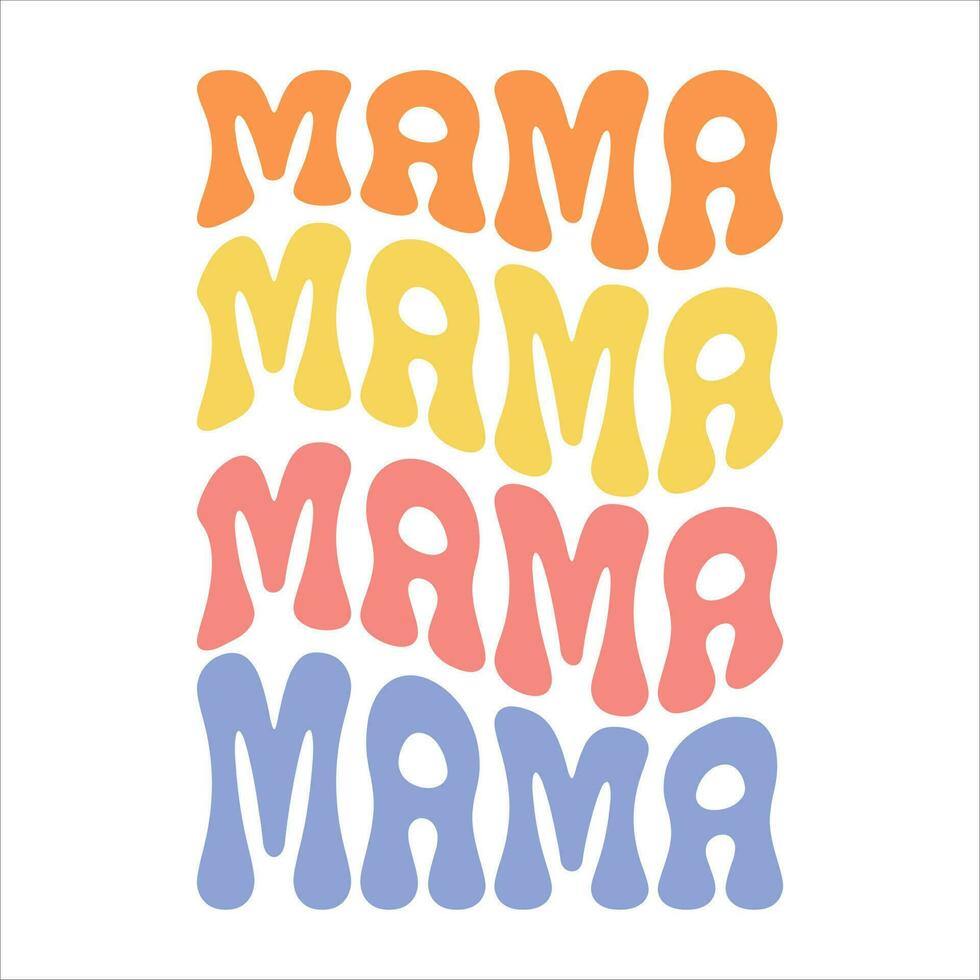 Mutter Mutter Mutter Mutter. Mutter Tag retro Typografie Design vektor