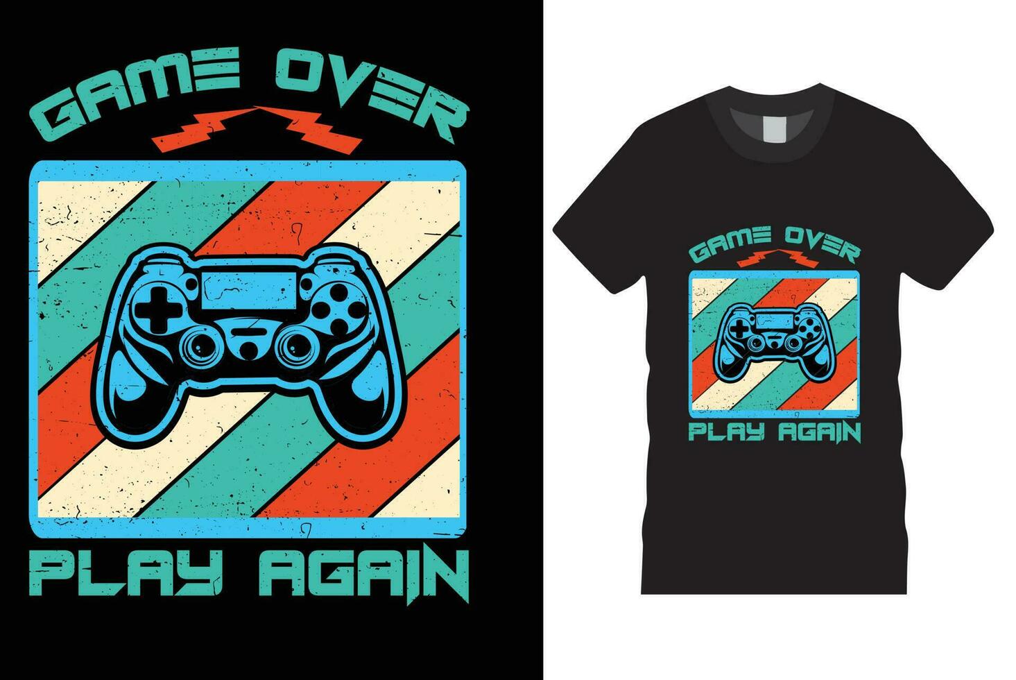 gaming tshirt design. vektor