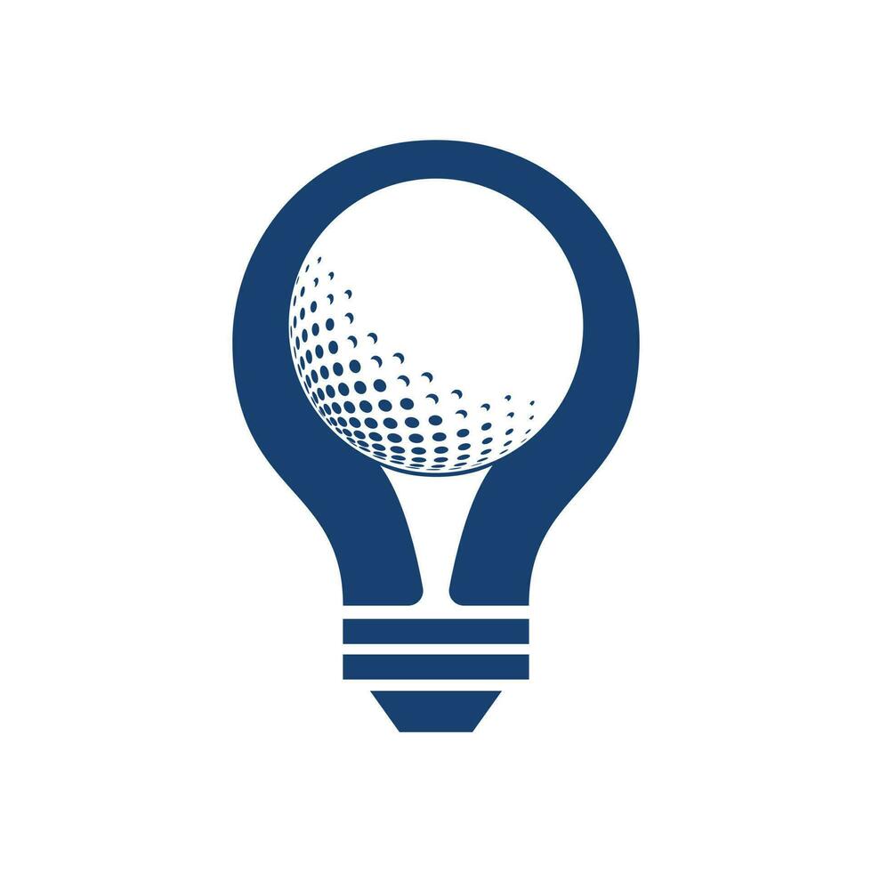 golf logotyp med element av boll design. kan vara Begagnade för golf Utrustning företag. vektor