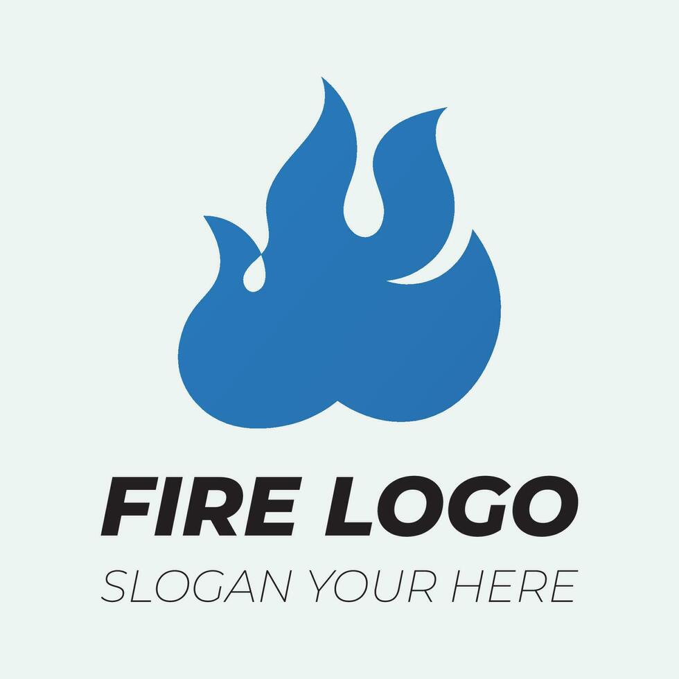 Flamme Logo Design Vorlage Illustration. vektor