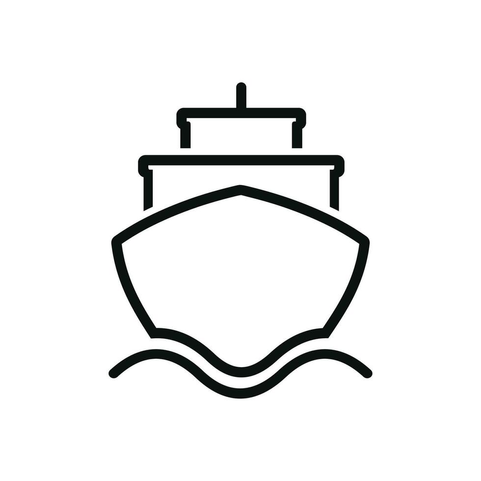 Schiff Symbol isoliert auf Weiß Hintergrund vektor