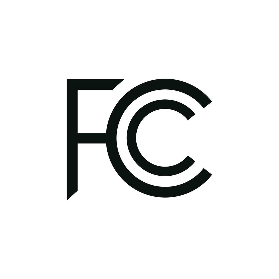 fcc Kennzeichen Symbol isoliert auf Weiß Hintergrund vektor