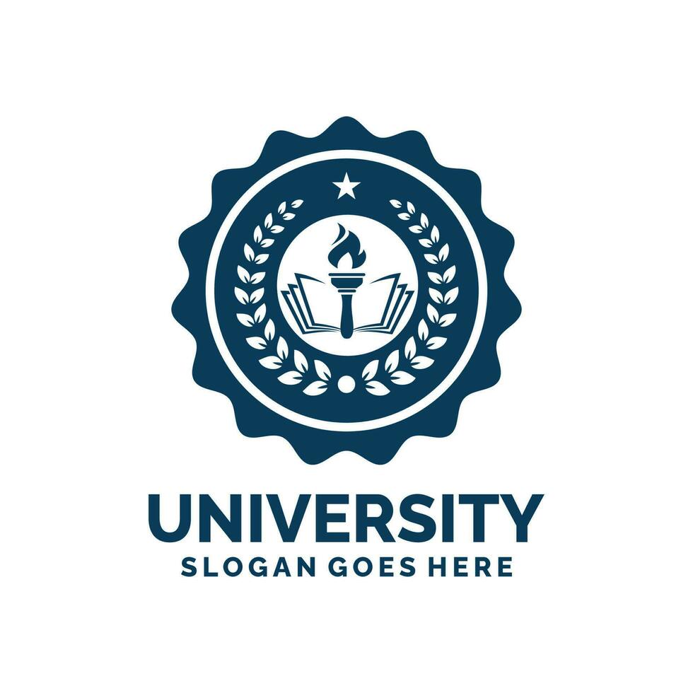 universitet logotyp design vektor illustration
