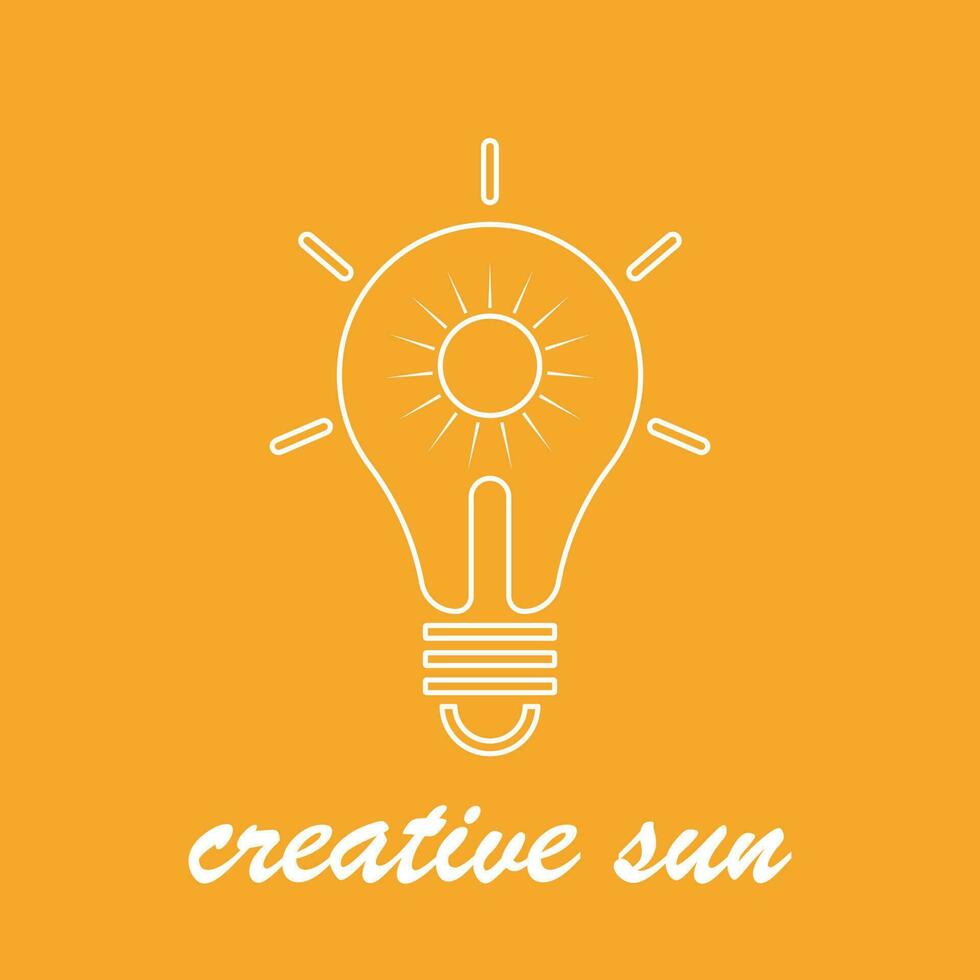 Birne mit Sonne Symbol Vektor Illustration Vorlage Design