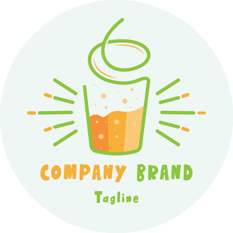 apelsinjuice logotyp vektor