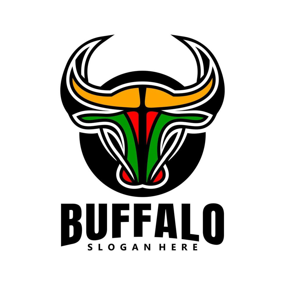buffel logotyp ikon design vektor