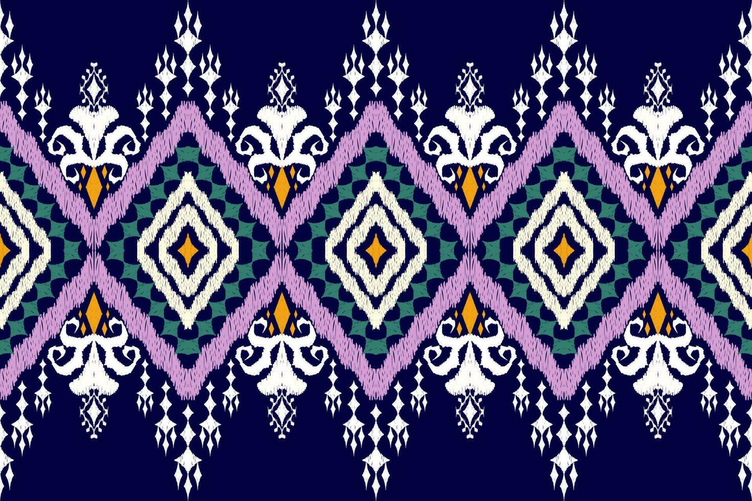 ethnisch Zahl aztekisch Stickerei Stil. geometrisch Ikat orientalisch traditionell Kunst Musterdesign zum ethnisch Hintergrund, Hintergrund, Mode, Kleidung, Verpackung, Stoff, Element, Sarong, Grafik, Vektor Illustration