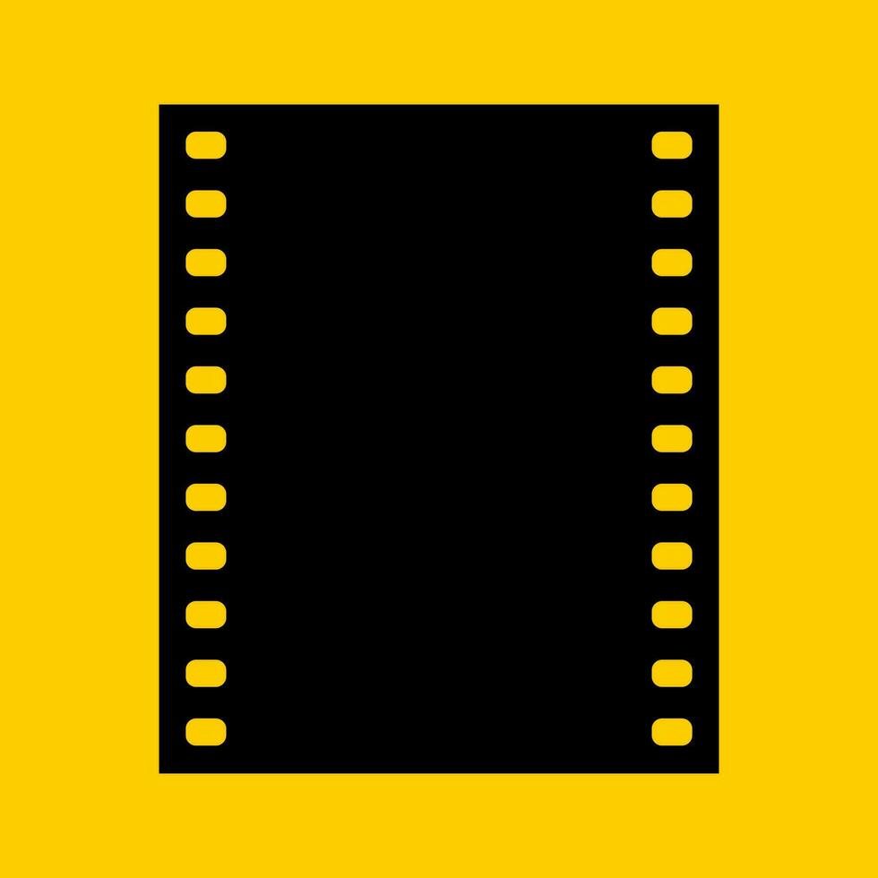 Film Rahmen Illustration. auf ein Gelb Hintergrund. Vektor Illustration.