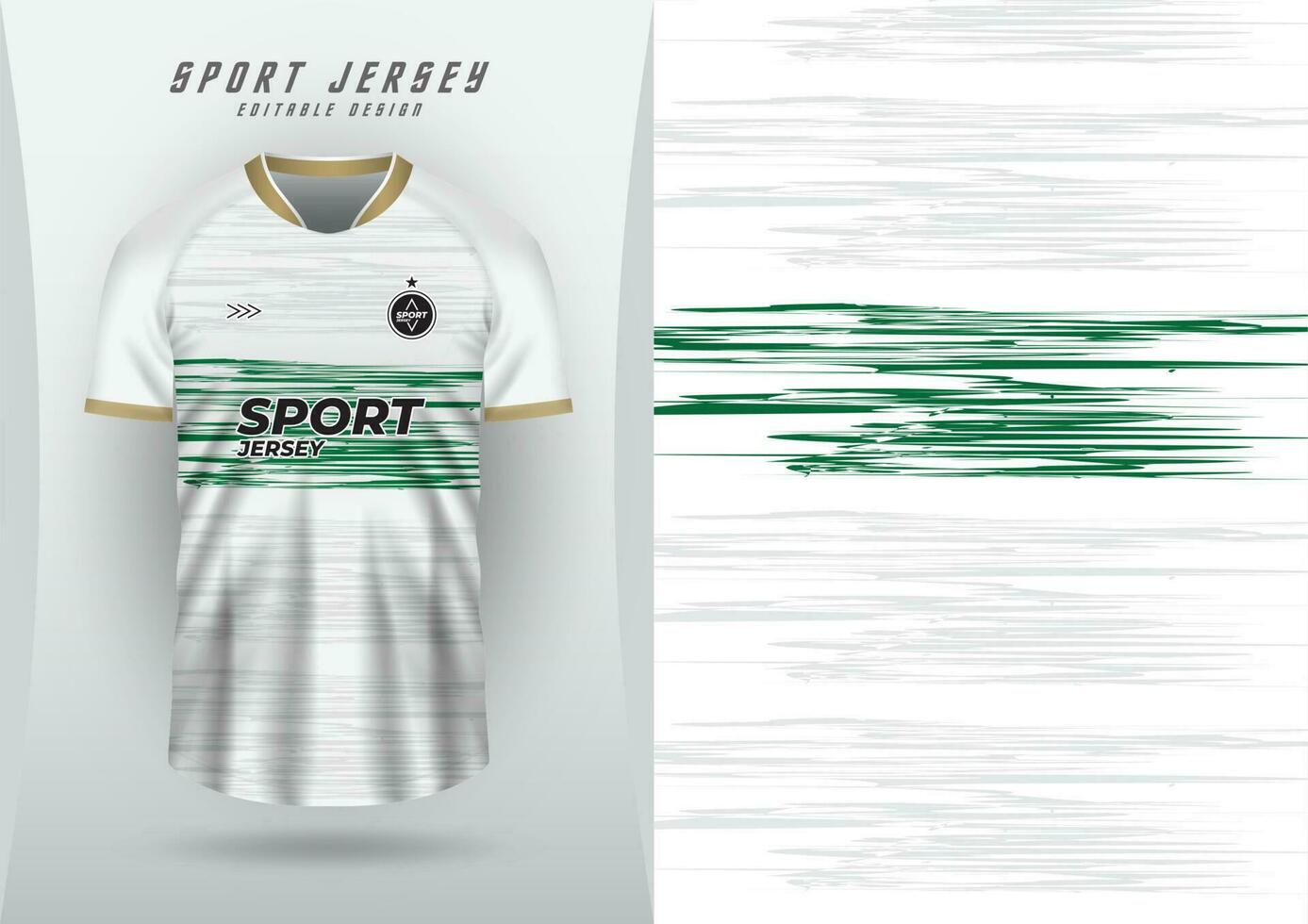 Hintergrund zum Sport Jersey Fußball Jersey Laufen Jersey Rennen Jersey Weiß Grün gebürstet Muster vektor
