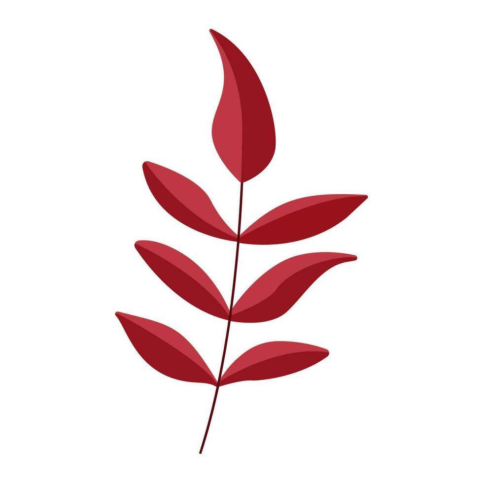 verschiedene Herbst Vektor rot Blätter isoliert auf Weiß Hintergrund. Frühling.
