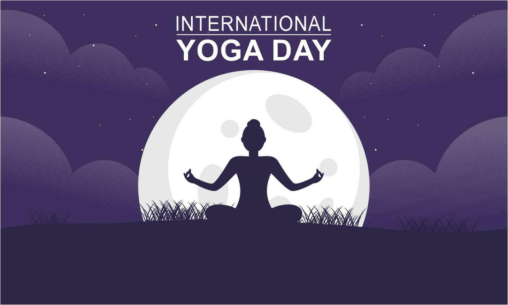 International Tag von Yoga Illustration. Yoga Körper Haltung vektor
