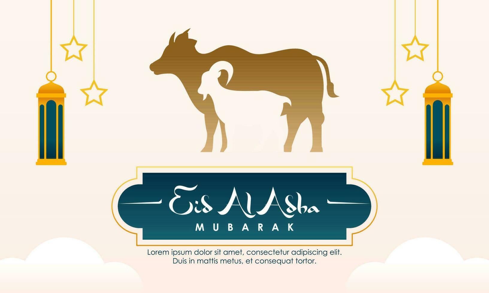 eid al adha Banner Design Vektor Illustration. islamisch und Arabisch Hintergrund zum Muslim Gemeinschaft Festival