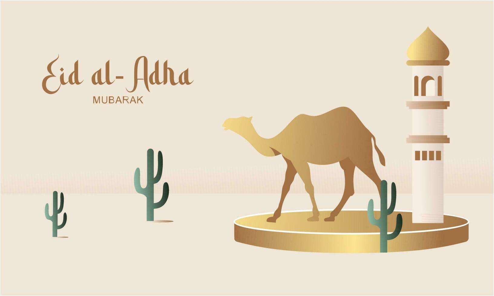 eid al Adha baner design vektor illustration. islamic och arabicum bakgrund för muslim gemenskap festival