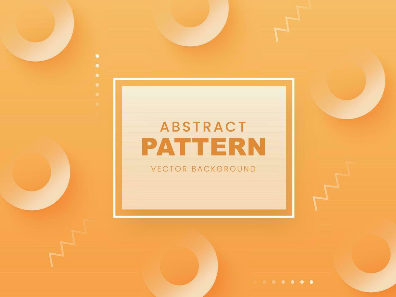 orange abstrakt mönster bakgrund med papper cirkel former. vektor