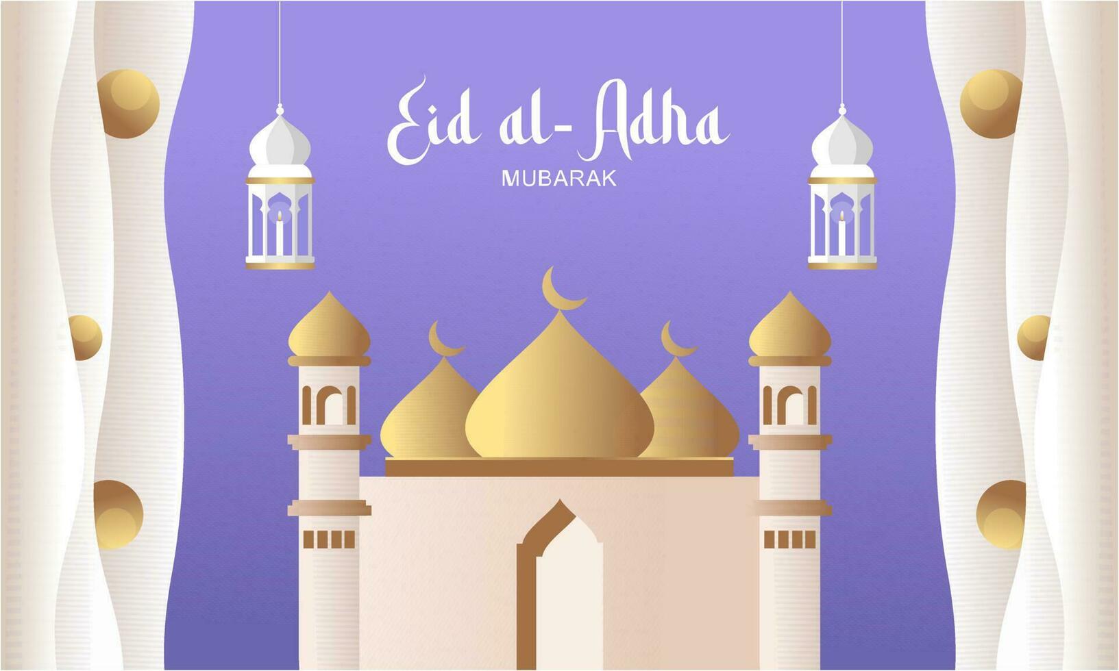 eid al adha Banner Design Vektor Illustration. islamisch und Arabisch Hintergrund zum Muslim Gemeinschaft Festival