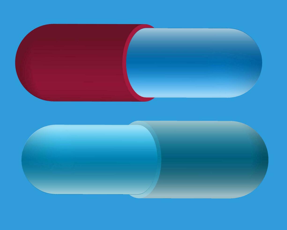 3d Medizin Tabletten Vektor Illustration, 3d Vektor Symbol. medizinisch Kapseln. Gesundheitswesen und Medizin Konzept