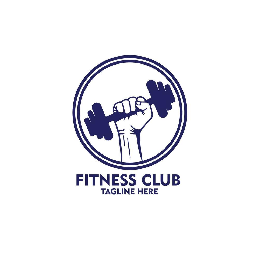 Logo Fitness Fitnessstudio Vektor Illustration