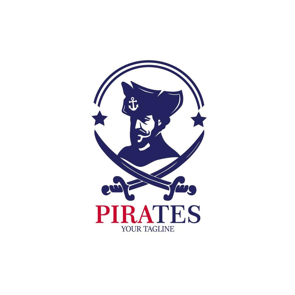 design logotyp kapten pirater vektor illustration