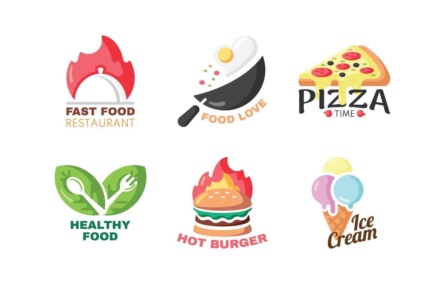 Food-Logo-Sammlung vektor