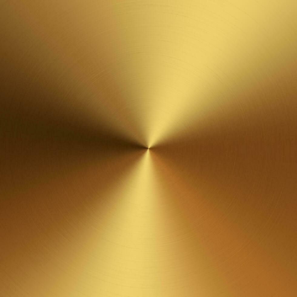 guld metallisk radiell lutning med repor. guld folie yta textur effekt. vektor illustration