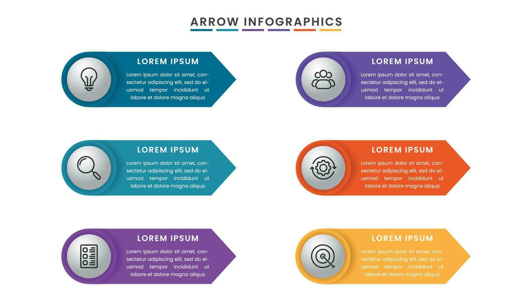 Pfeil Infografik Vorlage Design. Geschäft Vorlage zum Präsentation. vektor