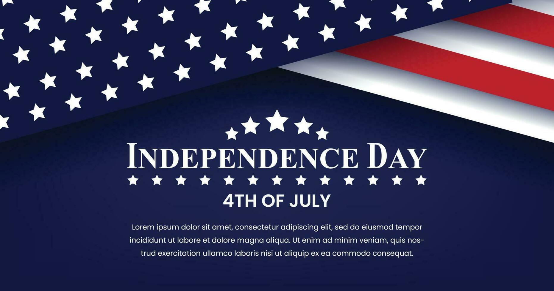 USA Unabhängigkeit Tag Gruß Karte mit gestalten USA Flagge vektor