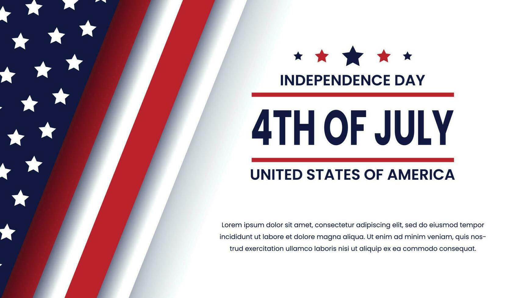 glücklich Unabhängigkeit Tag USA mit Element gestalten amerikanisch Flagge vektor