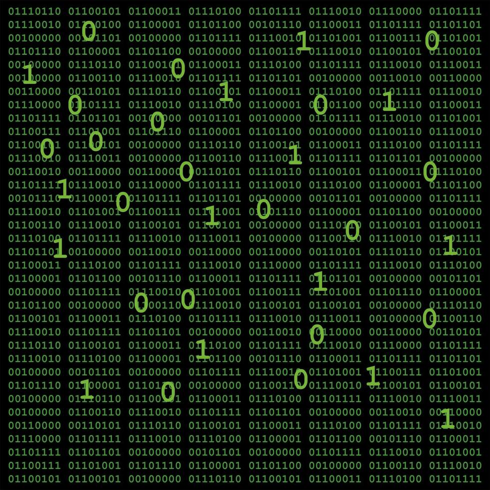 binär tal, isolerat bakgrund. vektor