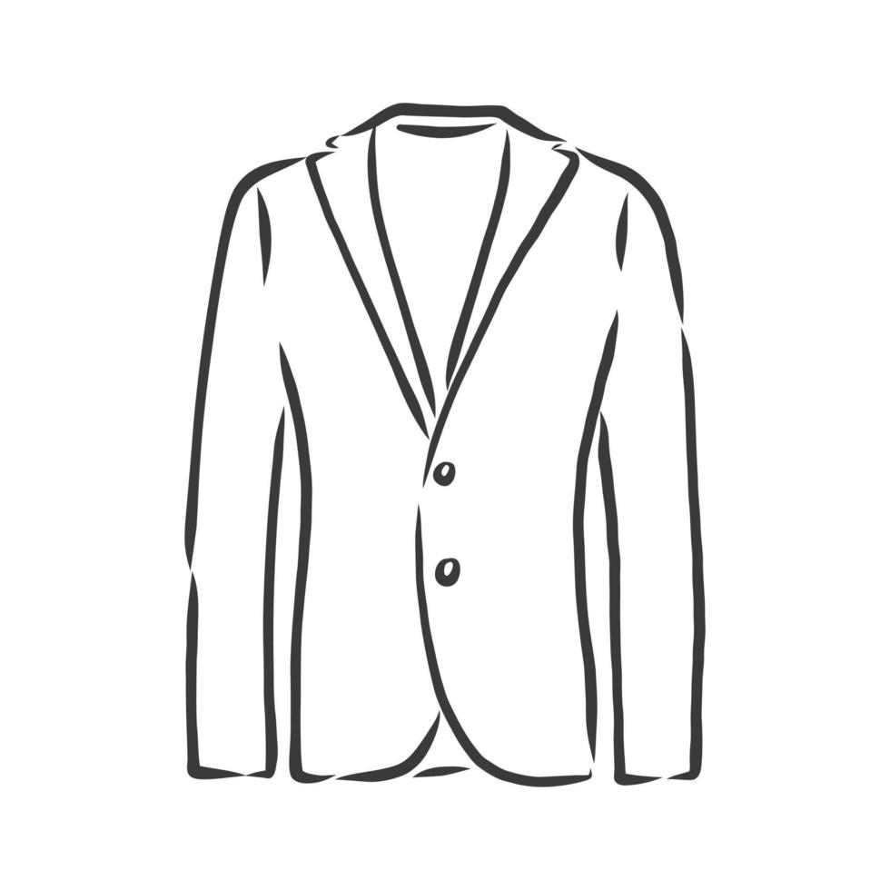 Vektor-Illustration Herrenjacke. Kleidung im Geschäftsstil, Zweireiherjacke der Männer der Vektorillustration. Kleidung im Business-Stil vektor