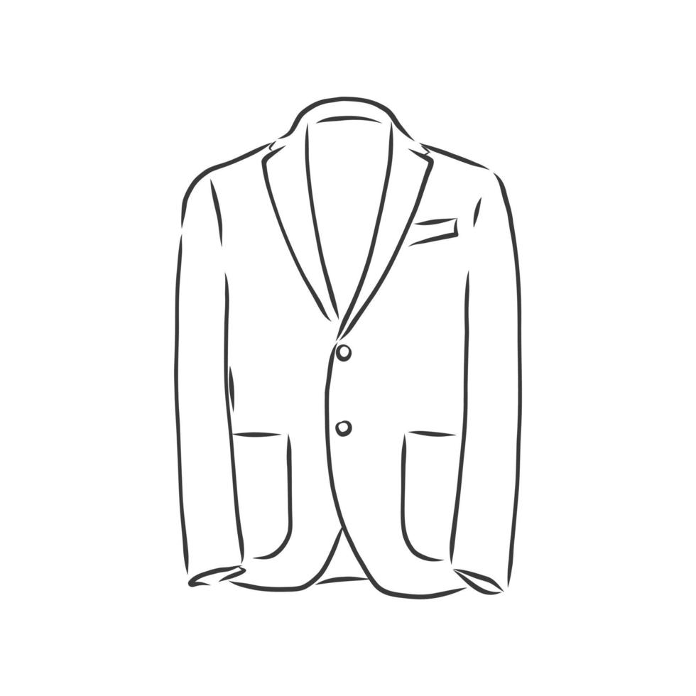 Vektor-Illustration Herrenjacke. Kleidung im Geschäftsstil, Zweireiherjacke der Männer der Vektorillustration. Kleidung im Business-Stil vektor