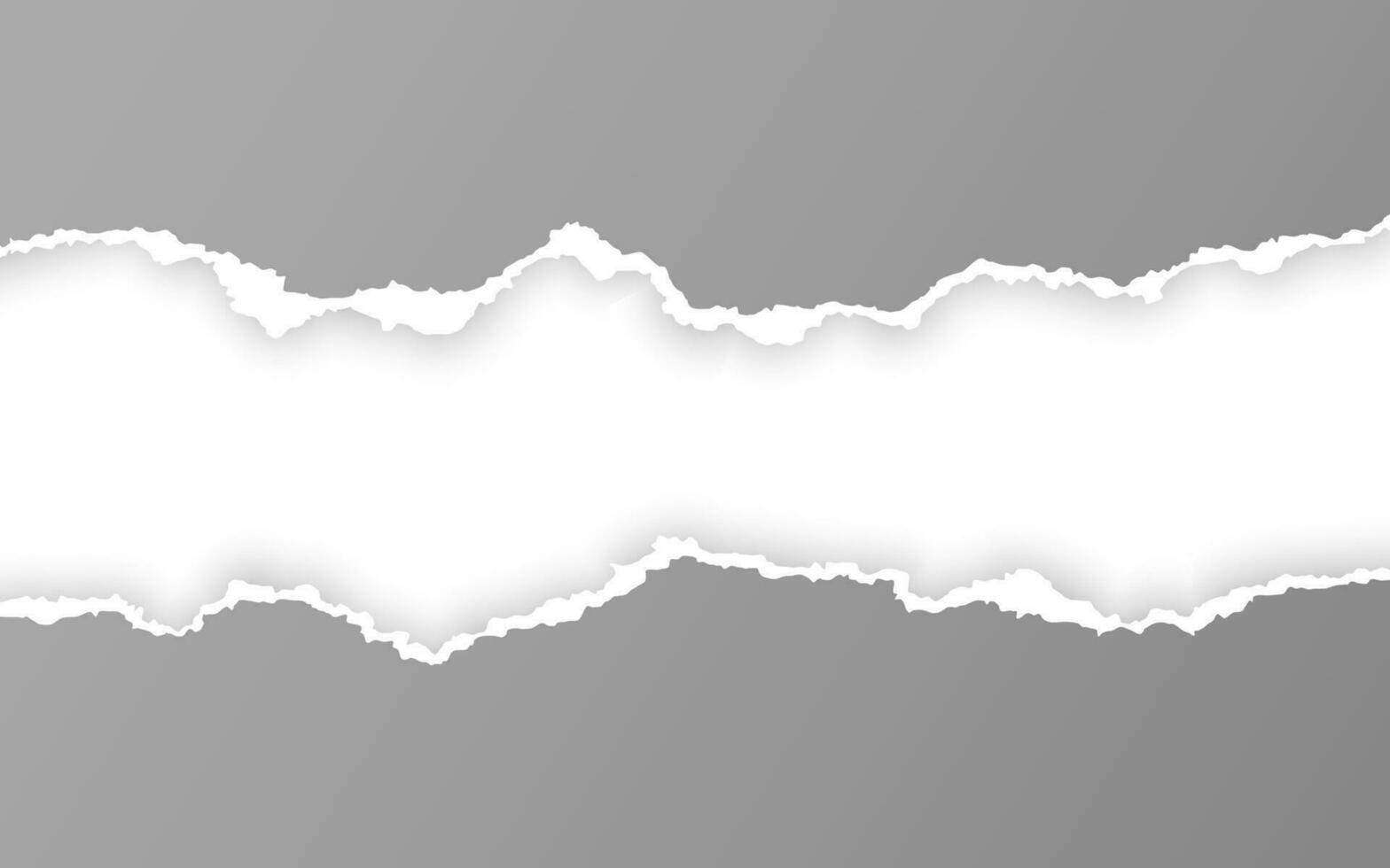 horisontell trasig papper kant. rev kvadrat horisontell papper remsor. vektor illustration