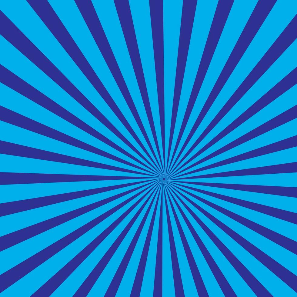 Blau Strahlen und Sonnenstrahlen, isoliert Hintergrund. vektor