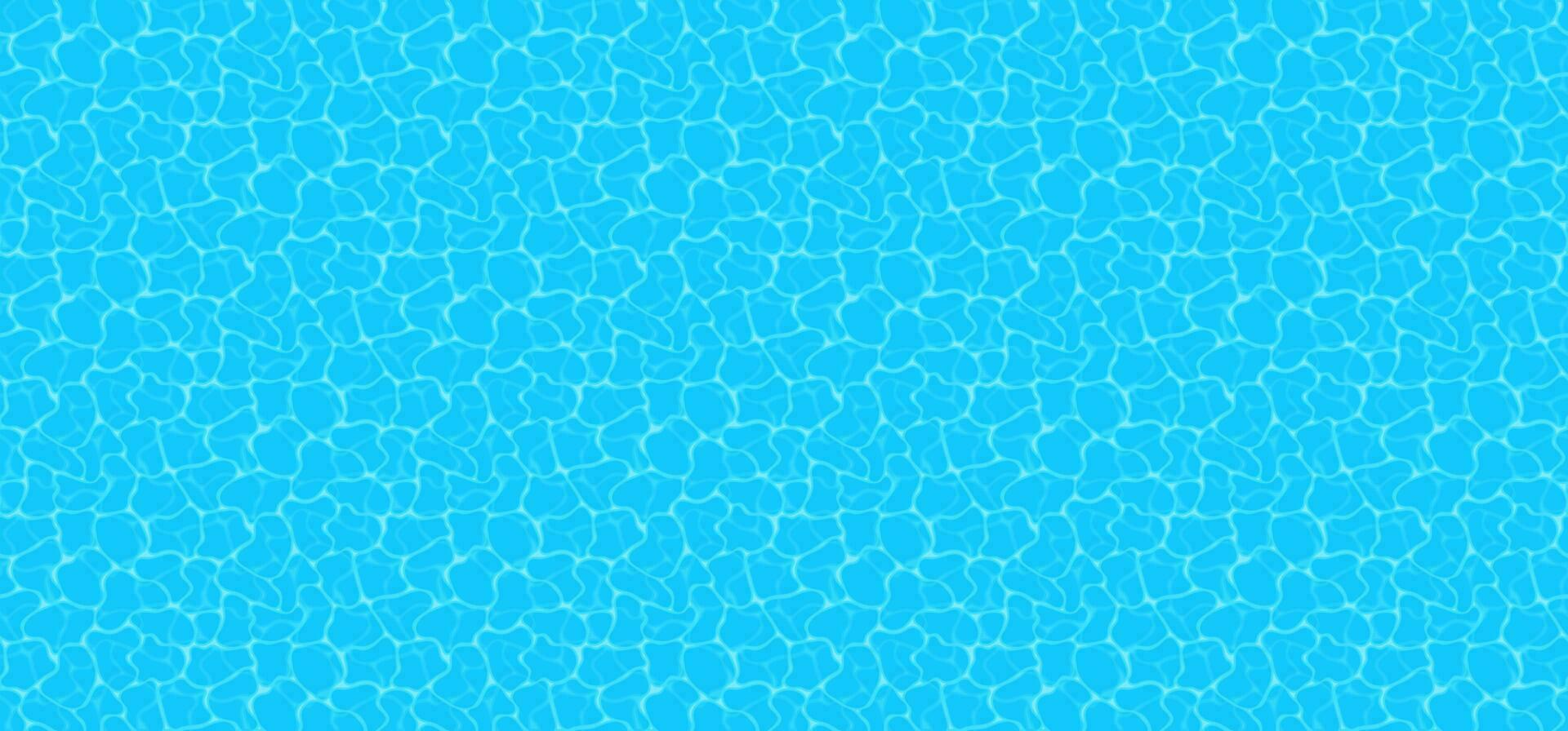 Blau Wasser Hintergrund. nahtlos Blau Wellen Muster. Wasser Schwimmbad Textur Unterseite Hintergrund. Vektor Illustration