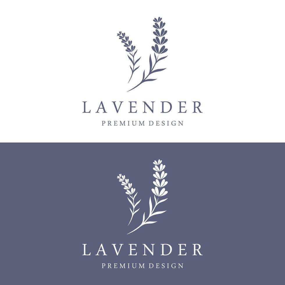 Hand gezeichnet organisch Lavendel Blume Logo Vorlage design.logo zum Kosmetik, Schönheit, Tee, Öl, Kräuter. vektor