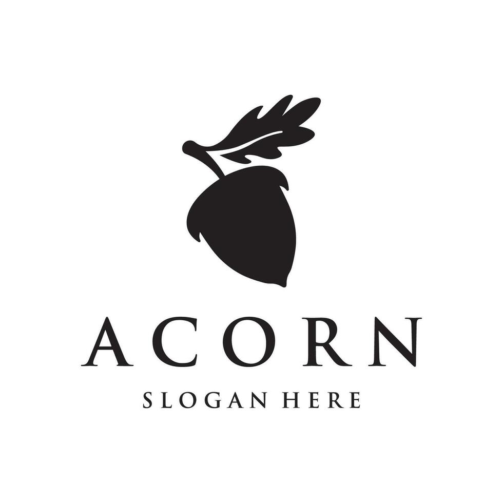 ekollon logotyp mall design med löv med redigerbar vektor illustration.
